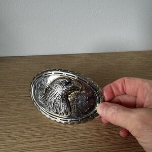 Silver Colored Eagle Belt Buckle